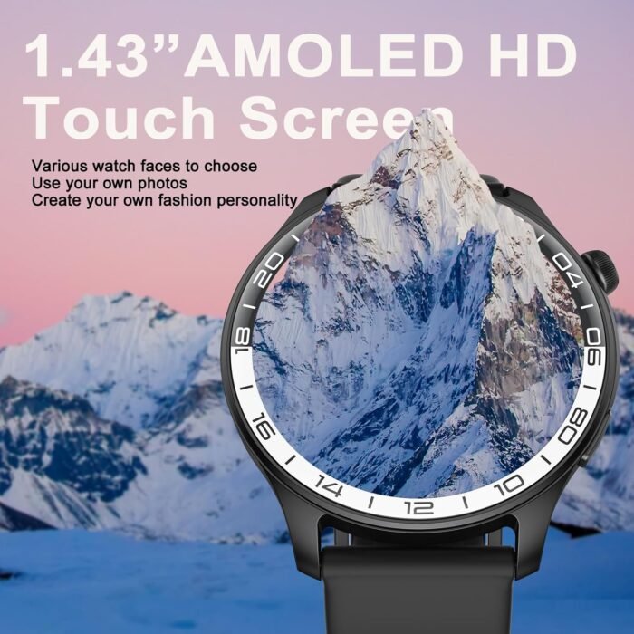 Smart Watch, 40mm AMOLED Touchscreen Smartwatch for Men Women (Answer/Make Call), Fitness Tracker with 110+ Sport Modes, IP68 Waterproof/Spo2/Pedometer/Sleep Monitor, Activity Tracker for Android iOS - Image 3