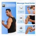 Mini Massage Gun, Percussion Deep Tissues Muscle with Heat, Portable Full-Metal Massage Gun with 3 Interchangeable Heads | 4 Speeds | Compact Sports Massager Helps Relieve Sore Muscles and Stiffness - Image 6