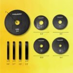 HulkFit 2-inch Rubber Coated Steel Weight Plates Set for Loadable Dumbbell Bar & Plate Only Strength Training - Black - Image 5