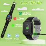 Smart Watch for Kids 1.85" with Fitness Tracker, Sleep Monitor, 22/98 Sport Modes, DIY Dial, IP68 Waterproof, Step Counter, Heart Rate, Camera, with/Without APP, Gift for 3-12 Years Old Boys and Girls - Image 8