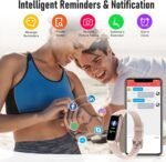 Fitness Tracker with 24/7 Heart Rate, Blood Oxygen Blood Pressure Sleep Monitor, Activity Trackers 5 ATM Waterproof,Step Calorie Counter Pedometer Health Smart Watch for Women Men Pink - Image 5