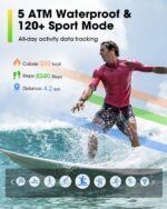 Smart Watches for Men Women Fitness: Fitness Tracker with Blutooth Call 24/7 Heart Rate SpO2 Sleep Monitor 5ATM Waterproof 120+ Sport Mode Activity Trackers Compatible iPhone Android Phones (3 Bands) - Image 5