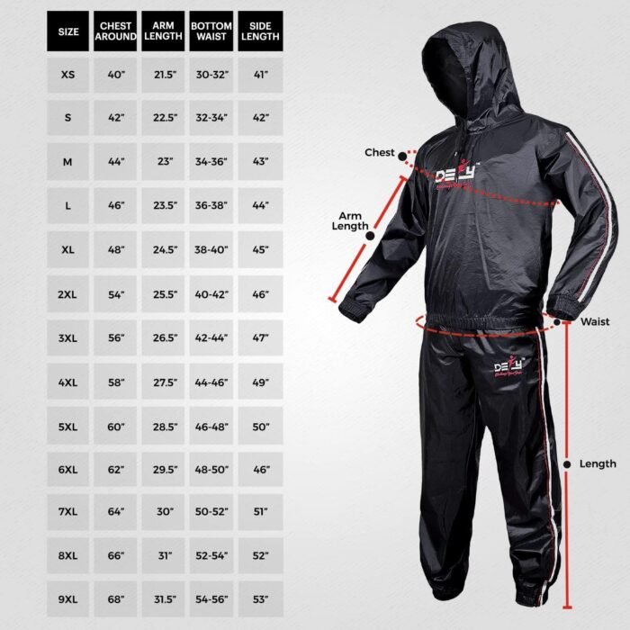 DEFY Heavy Duty Sauna Suit for Weight Loss Full Body Wrap Hoodie Men Women Anti-Rip Sweat suit Gym Workout Exercise Gear - Image 4