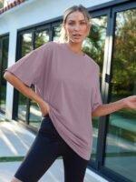 AUTOMET Womens Oversized T Shirts Workout Plus Size Short Sleeve Tops Casual Loose Basic Tees Summer Trendy Outfits 2025 - Image 7