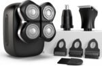 FlexSeries Pro Electric Head & Body Shaver - Mens Cordless Rechargeable Wet/Dry Skull Bald Head Back & Groin Waterproof Razor with Rotary Blades, Clippers, Nose Trimmer, Brush, Massager - Image 2