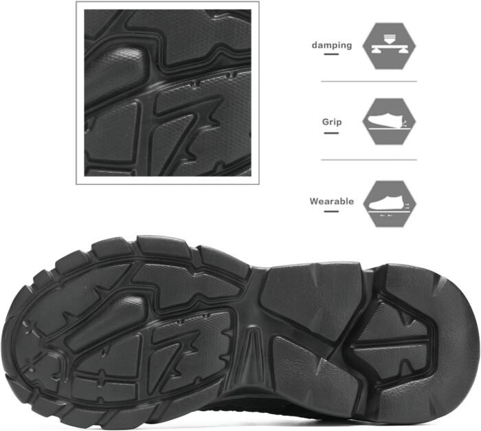 Men's Running Shoes, Non Slip, Breathable, Lightweight Fashion Sneakers, Slip Resistant Athletic Sports Walking Gym Work Shoes - Image 6
