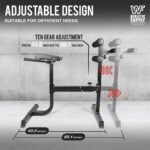 CAPHAUS Adjustable Hyperextension 90 Degree Strength Roman Chair with Handle, Ab Bench Multi-Functional Weight Bench, Muscle Strength Training Fitness Back Machines for Full Body Workout - Image 5