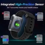 Smart Watches for Men Android & iPhone, 1.8" Alexa Built-in Smartwatches Fitness Tracker Watch with Bluetooth Calls, IP68 Waterproof, Heart Rate/Sleep/SpO2 Monitor, 110 Sport Modes - Black - Image 6