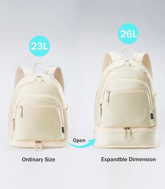 Gym Backpack for Women Small Gym bag with Expandable Shoe Compartment Waterproof Travel Backpack 26L - Image 7