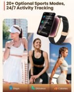 Fitness Tracker, 24/7 Heart Rate Monitor Watch, 1.47" Fitness Watches for Women with 24 Sport Modes, Androdi Smart Watches for Women/Men, IP68 Step Tracker, Pedometer, Gift - Image 4