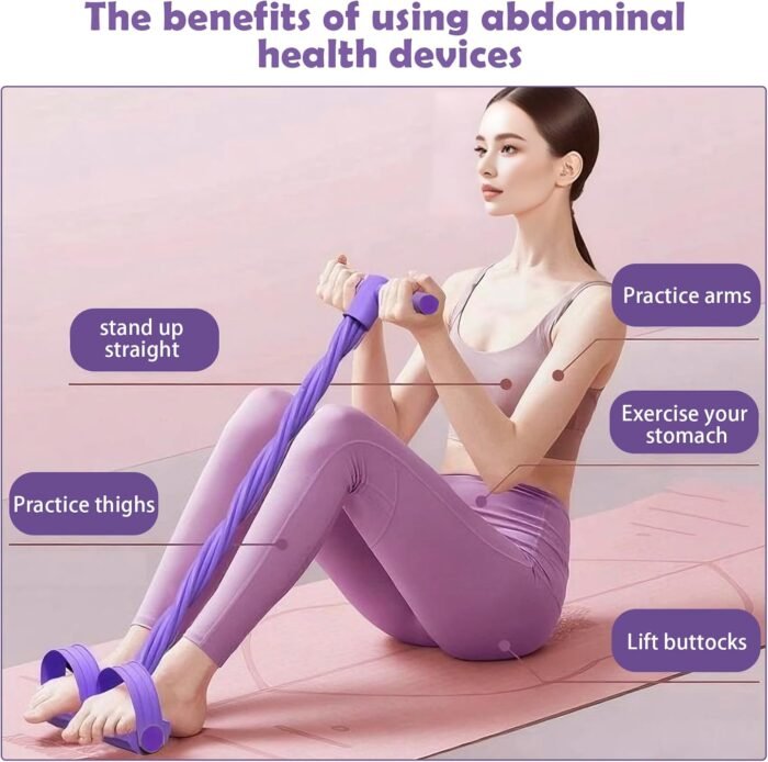 Multifunctional Resistance Bands with Handles and Pedals, 4/6/8 Tubes, 300% Elasticity Latex Tension Rope for Full Body Workouts, Pilates Auxiliary Exercise Equipment - Image 6