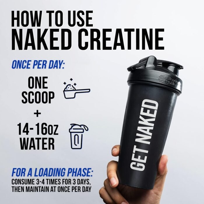 NAKED Pure Micronized Creatine Monohydrate – 200 Servings, 1,000g Bulk – Vegan, Non-GMO, Gluten & Soy Free - Muscle Building, Strength Training, Gym & Fitness Supplement - Image 6