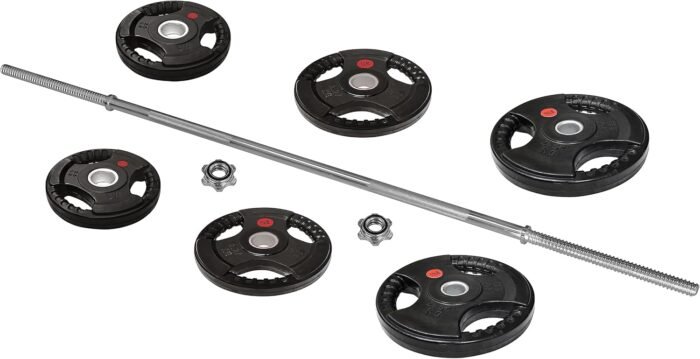 Cast Iron Standard Weight Plates Including 5FT Standard Barbell with Star Locks, 45-Pound Set (35 Pounds Plates + 10 Pounds Barbell), Multiple Packages - Image 6