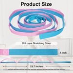 Yoga Strap for Stretching with 10 Loops Inelastic Soft Polyester Cotton Stretch Out Band for Exercise, Yoga, Pilates and Dance for Men and Women - Image 3