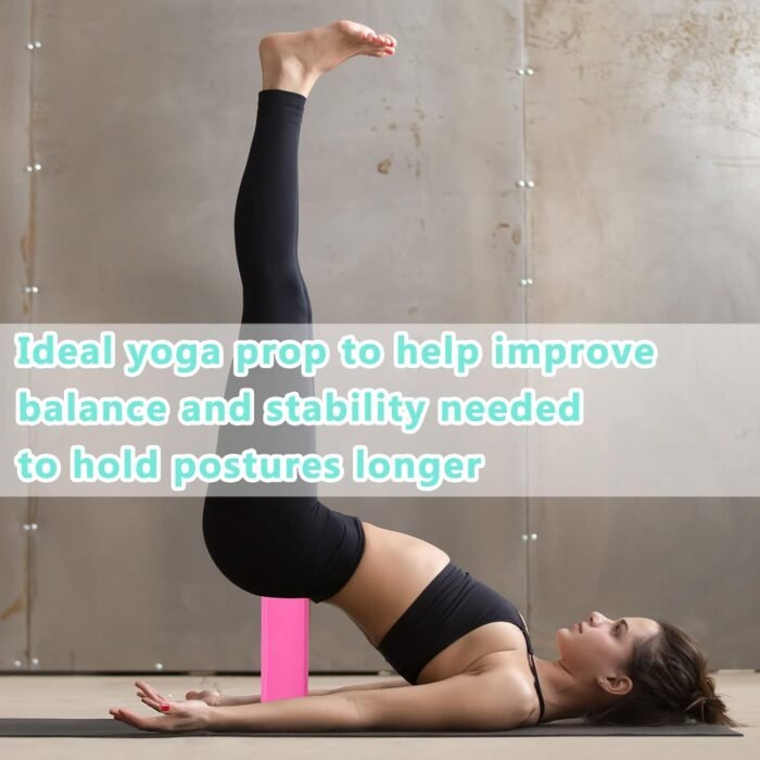20 Pcs Yoga Blocks 9''x6''x3'' High Density EVA Foam Bricks Yoga Foam Exercise Blocks Improve Strength Balance and Flexibility, Light Weight and Non-Slip Surface for Pilates Meditation - Image 8