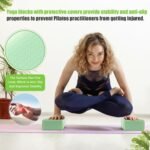 Yoga Blocks with Silicone Protective Cover, Premium EVA Foam Yoga Block for Yoga, Pilates, Meditation & Stretching, Non-Slip Lightweight Durable Bricks for Improving Poses & Balance - Image 7