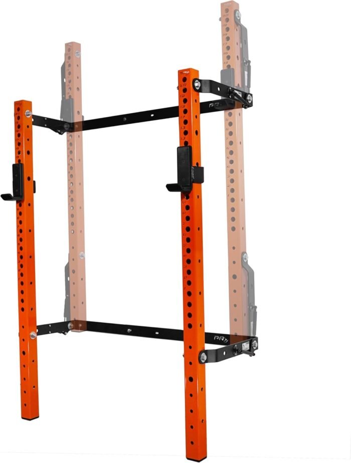 PRx Performance Profile PRO 73" Folding Squat Rack, Wall Mounted Home Gym System, 3x3 Uprights, 10 Color Powder Coat Options, Bench Press Stand with J-Hooks - Image 7