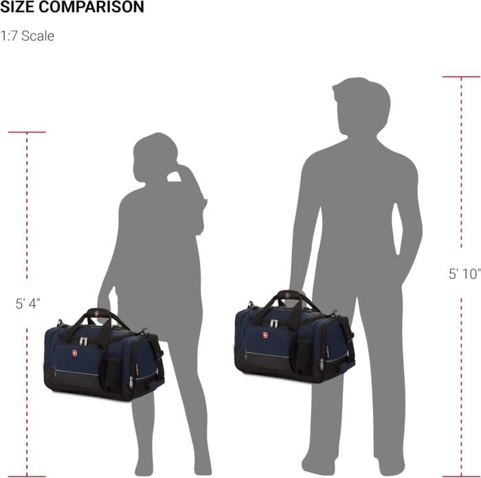 SwissGear Apex Duffle Bag for Travel and Gym with Bungee-Cord System - Image 6