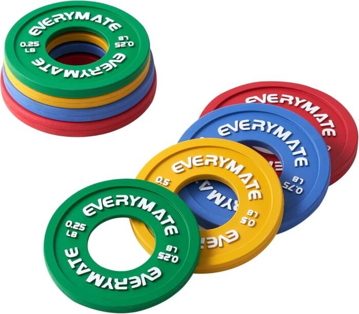 Rubber Fractional Weight Plates Set of 8 Micro Weight Plate Pair of 0.25LB 0.5LB 0.75LB 1 LB for Olympic Barbells for Strength Training Micro Plates Weight Plate - Image 3