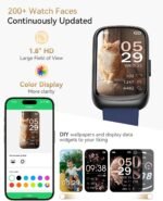 RUXINGX Fitness Tracker Watch for Men/Women, SmartWatch with Sleep/Activity Tracker, Heart Rate Monitor with 20+ Sports Modes, Android Smart Watch for Phones, Smart Fitness Watches for Women/Men - Image 8