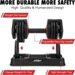 25/55 lbs Pair Adjustable Dumbbells Set, Dumbbells with Anti-Slip Metal Handle for Exercise & Fitness Fast Adjust Weight for Full Body Workout Fitness - Image 4