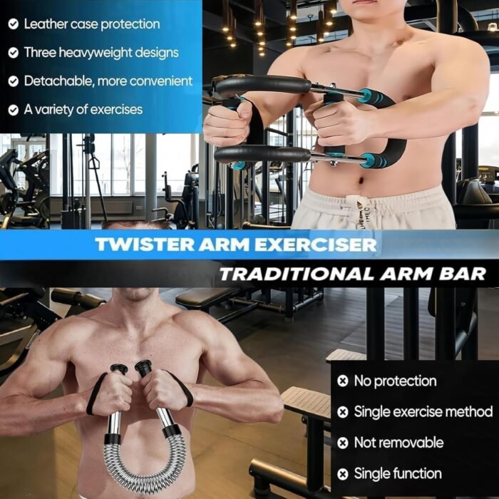 Twister Arm Trainer,Arm Trainer for Men, Adjustable Chest Workout Equipment,Chest Trainer, Shoulder Muscle Training,Wrist & Forearm Strengtheners, Portable Home Fitness Equipment - Image 5