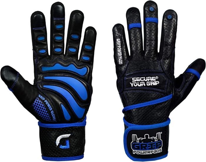 Elite Leather Gym Gloves with Built in 2" Wide Wrist Wraps Grip & Design for Weightlifting Power Lifting Bodybuilding & Strength Training Workout Exercises - Image 7