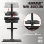 CAPHAUS Adjustable Hyperextension 90 Degree Strength Roman Chair with Handle, Ab Bench Multi-Functional Weight Bench, Muscle Strength Training Fitness Back Machines for Full Body Workout - Image 4