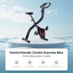 Exercise Bike 3 IN 1 Stationary Bike Folding Exercise Bike with 8-Level Adjustable Resistance Comfortable Seat Cushion LCD Monitor 265 lbs Weight Capacity for Home Gym Workout - Image 6