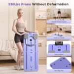 Mosdos Portable Pilates Reformer Machine for Home Gym - Auto-Rebound Pilates Board with Abdominal Core Trainer & Full Body Workout | Professional Pilates Equipment for Men/Women-Purple - Image 5