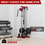 Wall Mounted Cable Station, Multi-Functional Upper Body Weight Machine, LAT Pulldown with 17 Positions Dual Pulley System, Space Efficient Home Gym Equipment - Image 8