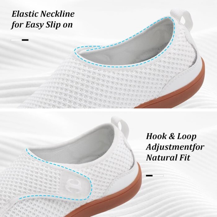Womens Walking Shoes Comfortable Wide Diabetic Shoes Adjustable Zero Drop Edema Shoe Breathable Neuropathy Nursing Shoes Casual Wide Width Sneakers - Image 4
