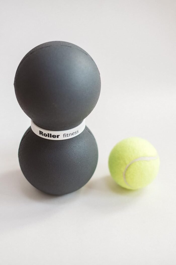 Fitness Infinity Roller, Peanut Foam Massage Ball, Large 8-Inch Double Exercise Roller (Gray - Standard) - Image 6