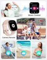 Fitness Tracker 2025 Ver. (Answer/Make Calls), 1.85" Smart Watch Fitness Watches for Women Men with 24/7 Heart Rate Blood Oxygen Monitor Sleep Tracker 100+ Sport Modes IP68 Waterproof (Pink) - Image 8