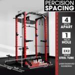 Mikolo Power Cage, Power Rack with LAT Pulldown, 1200 Pounds Capacity Workout Cage with More Training Attachments, Squat Rack for Home Gym, F4 Versions - Image 8