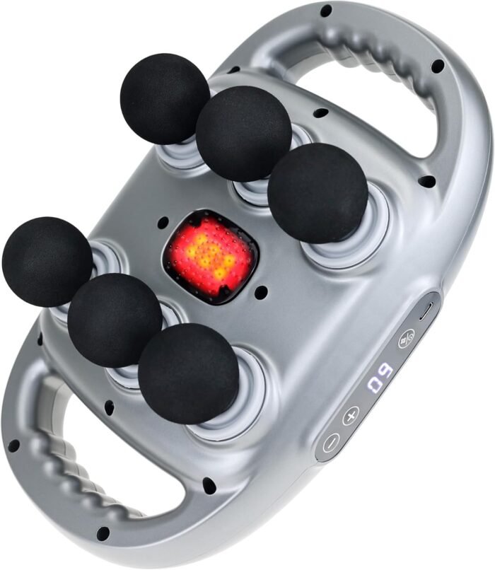 6-Head Massage Gun, Professional Handheld Massager with Adjustable 9 Modes & Intensities, for Back/Legs/Waist/HIPS Full Body Muscle Relaxation Pain Relief - Image 2