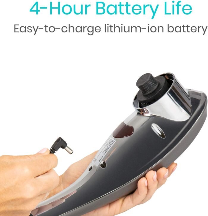 Vive Handheld Massager Cordless - Hand Held Deep Tissue Massage Tool for Back, Full Body, Foot and Neck Muscle - 6 Modes for Men, Women - Portable and Rechargeable - Pressure Point Acupressure - Image 9