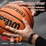 Smart Ring Fitness Tracker Sleep Tracking Heart Rate Monitor Pedometer, Waterproof Activity Tracker Fitness Ring Steps Counter, Gesture Controls for Short Video, 8 Days Last, Classical Gold, #10 - Image 4