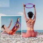 Syhood Pilates Ring 11. 81 Inch Pilates Circle Yoga Ring Magic Lightweight Flexible Workout Equipment for Fitness Physical Therapy Resistance Exercise Arms Legs - Image 6