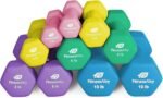 Neoprene Workout Dumbbells - Non Slip, Anti Roll Exercise & Fitness Dumbbells Combo - Hex Shaped Hand weights for Men & Women - Ideal for Home and Gyms training - Image 2