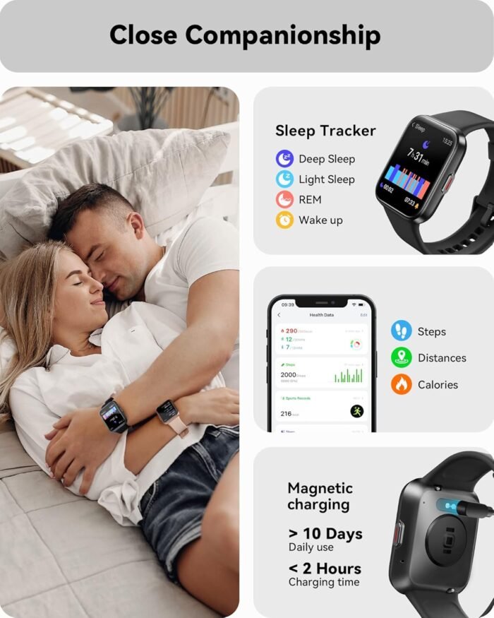ENOMIR Smart Watch for Men Women(Answer/Make Call), Alexa Built-in,Fitness with Heart Rate SpO2 Sleep Monitor 100 Sports 5ATM Waterproof Activity Trackers and Smartwatches iOS&Android Phones - Image 7