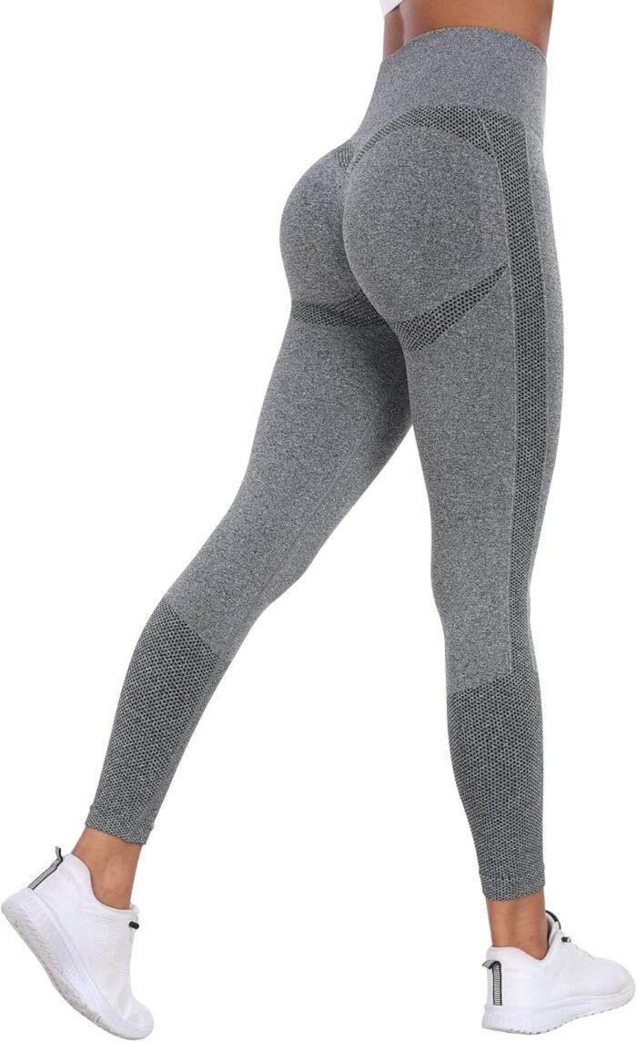 NORMOV Seamless Workout Butt Lifting Leggings - Booty Scrunch Gym Leggings for Women - Image 2