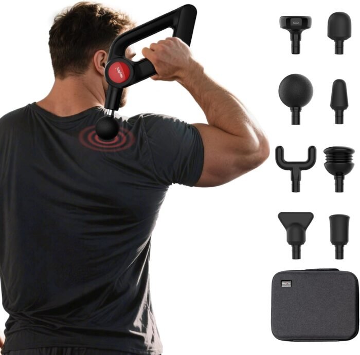 Massage Gun with Heat,Deep Tissue Massager with 12MM Amplitude, Professional Massager for Pain Relief,Portable Percussion Muscle Massage Gun for Back, 2025 Gifts,FSA/HSA Eligible - Image 2