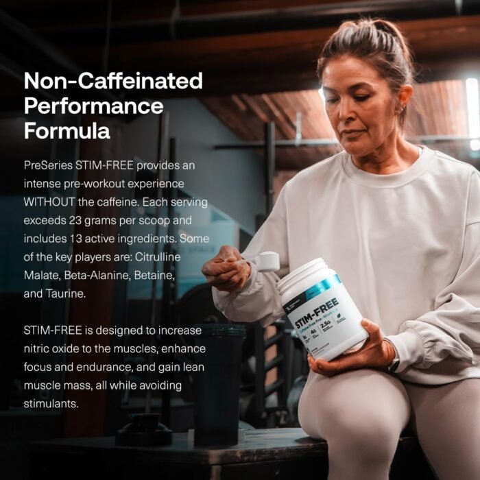 Transparent Labs Stim-Free Pre-Workout - Caffeine & Stim Free Pre Workout Powder for Men and Women with Beta Alanine Powder, Citrulline Malate, & elevATP - 30 Servings, Tropical Punch - Image 5