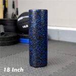 High-Density Round Foam Roller for Muscle Soreness Recovery, Exercise, Massage - 18", 24", 36" Blue Fleck (18 Inch) - Image 4