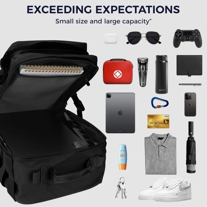 9L Mini Tactical Backpack Small Military Gym Bag for Men Women Molle Daypack Camping Backpack with Patch(Black) - Image 6