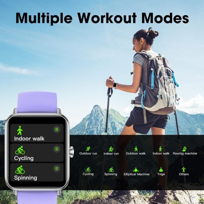Smart Watch, Fitness Tracker with Heart Rate Monitor, Blood Oxygen, Sleep Tracking, 1.5 Inch Touchscreen Smartwatch for Android iOS Swimming Waterproof Pedometer Step Calories Tracker for Women Men - Image 8