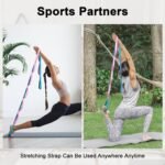 Yoga Strap for Stretching with 10 Loops Inelastic Soft Polyester Cotton Stretch Out Band for Exercise, Yoga, Pilates and Dance for Men and Women - Image 7