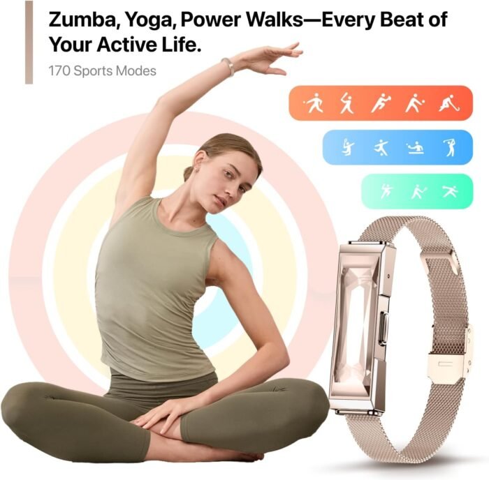 Smart Health Wristband, Wearable Activity & Fitness Tracker Band, 24/7 Sleep Tracker, All-Day Automatic Continuous Heart Rate Tracking, HRV Monitor, Blood Pressure, Stress, 2 Bands, with Free APP - Image 5