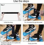 Adjustable Pedal Straps for Ellipse Leg Exerciser Machine, Feet Pedal Strap Under The Desk Leg Training Exerciser Fitness Strap Home Office Sports Accessories for Fit Foot Prevent Slipping - Image 6